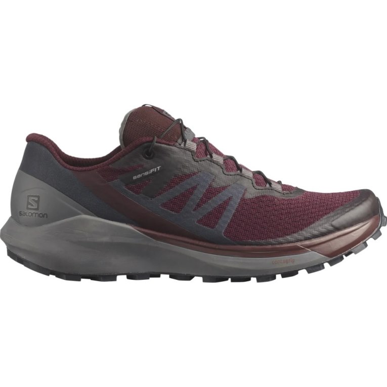 Sapatilhas Trail Running Salomon Sense Ride 4 Feminino Bordeaux Cinzentas Escuro | PT D74923